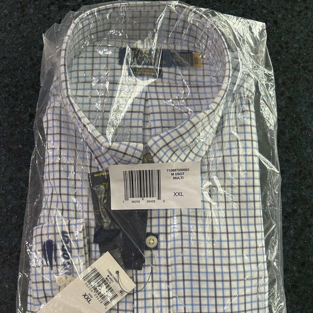 Polo Ralph Lauren XXl button down long sleeved dress shirt US open